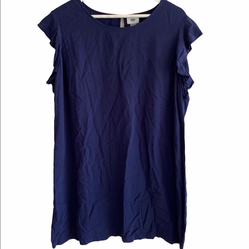 Old Navy Ruffle Sleeveless Dress Navy XL